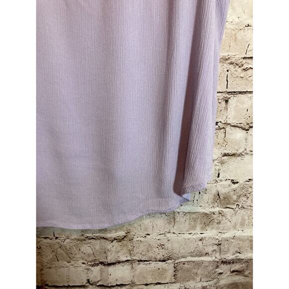 COMO Vintage Peasant Top Womens 2X Light Purple Embroidered Tie Neck Boho Hippie - Picture 8 of 14